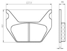 A PiERiNGER Bremsklotz passend für Case JCB